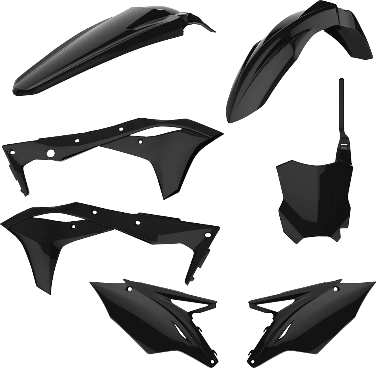 Polisport Body Kit For Kawasaki - Black Gloss