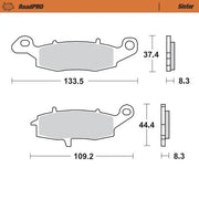 Moto-master Roadpro Sinter Brake Pad Front