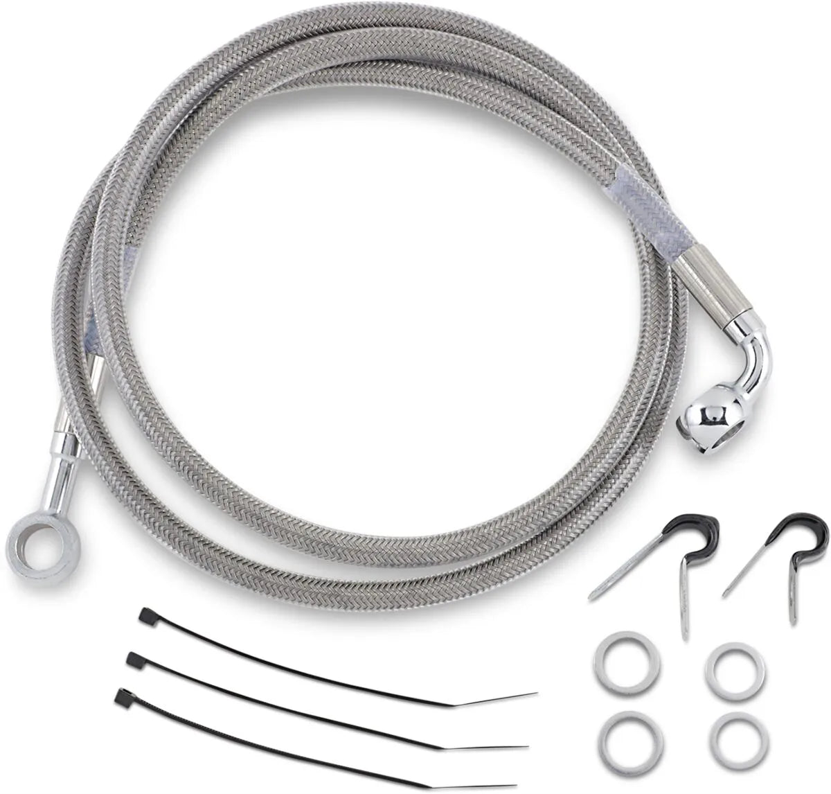 Drag Specialties Stainless Steel Front Brake Line Kit