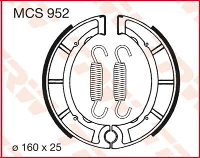 Trw Mcs952 Brake Shoes - Organic Compound