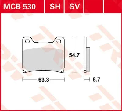 Trw Sh Series Sintered Rear Brake Pads