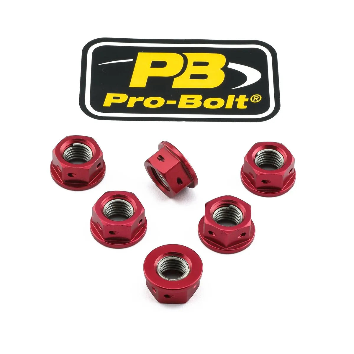 Pro Bolt Aluminum Sprocket Nuts - Red