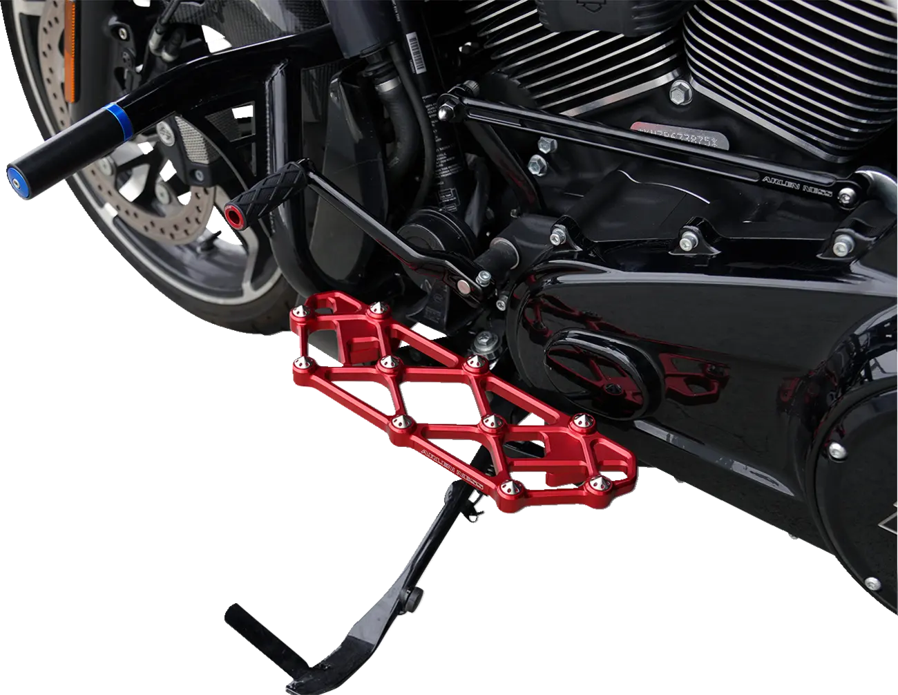 Arlen Ness Diamond Red Anodized Driver Floorboards