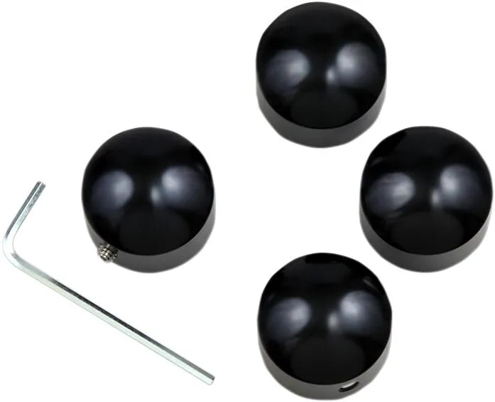 Drag Specialties Die-cast Head Bolt Covers - Black